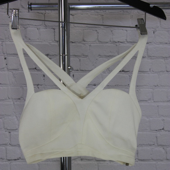 Tea n Cup Tops - White Strap Crop Top